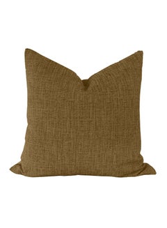 اشتري Natural Linen Textured Decorative Cushion Camel 60 x 60cm في السعودية