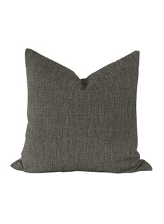 اشتري Natural Linen Textured Decorative Cushion Dark Grey 60 x 60cm في السعودية