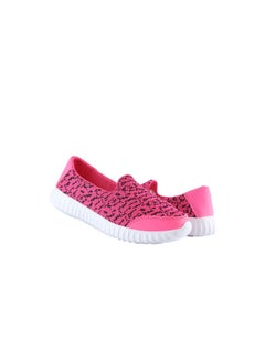 Buy Plain Basic Slip-On Round Sneakers Pink in Egypt