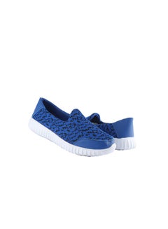 Buy Plain Basic Slip-On Round Sneakers Blue in Egypt