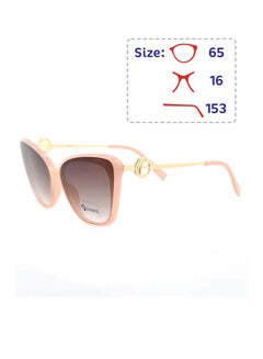 Buy Women's Full Rim Polarized Cat Eye Shape UV Protection Sunglasses - Lens Size: 65 mm - Pink / Brown in UAE