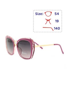 Buy Women's Full Rim Polarized Butterfly Shape UV Protection Sunglasses - Lens Size: 54 mm - Pink / Grey in UAE