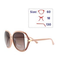 Buy Women's Full Rim Polarized Butterfly Shape UV Protection Sunglasses - Lens Size: 60 mm - Beige / Brown in Saudi Arabia