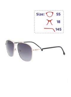 Buy Men's Full Rim Polarized Pilot Shape UV Protection Sunglasses - Lens Size: 55 mm - Gold / Purple in UAE