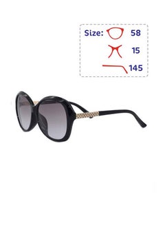 Buy Women's Full Rim Polarized Butterfly Shape UV Protection Sunglasses - Lens Size: 58 mm - Black in UAE