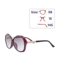 Buy Women's Full Rim Polarized Butterfly Shape UV Protection Sunglasses - Lens Size: 58 mm - Brown in Saudi Arabia