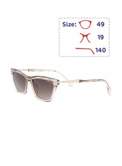 Buy Women's Full Rim Polarized Cat Eye Shape UV Protection Sunglasses - Lens Size: 49 mm - Brown in UAE