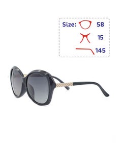 Buy Women's Full Rim Polarized Butterfly Shape UV Protection Sunglasses - Lens Size: 58 mm - Black in Egypt