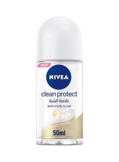 Buy Clean Protect Anti-Perspirant Roll On With Pure Alum White 50ml in Saudi Arabia