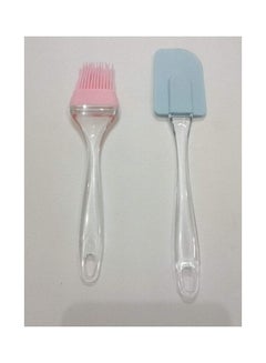 Buy Set Of Silicone Spatula And Brush Blue- Pink in Egypt