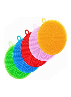 Buy Cleaning Sponge Soft Dish Washing Brush Cleaner Sponges, Set Of 5 Multicolour in Egypt