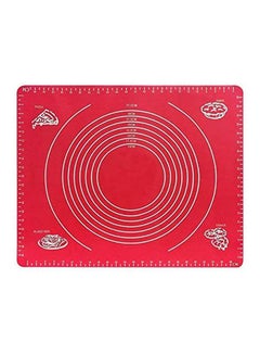 Buy Silicone Non-Slip Pastry Mat Pastry Work Mat With Measurement For Rolling Dough Red in Egypt