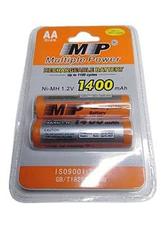 اشتري Aa Rechargeable Battery - 1400Mah - 2 Pcs Multicolour في مصر