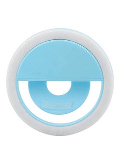 Buy Phone Selfie Light Portable Clip-On Flash Led Phone Ring Light For Mobile Phone Blue in UAE