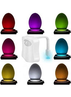 اشتري 8 Color Motion Sensor Led Home Bathroom Toilet Seat Light Multicolour 20grams في مصر