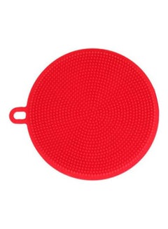 Buy Silicone Dish Washing Sponge Scrubber High Quality Soft Cleaning Antibacterial Brush Kitchen Tools Red in Egypt