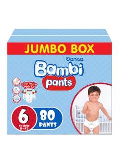 Buy Pants Jumbo Box Size 6, XX Large +16 KG, 80 Count in UAE