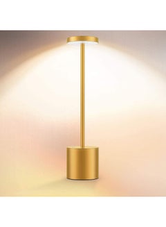 Buy Decorative LED Table Lamp Metal Warm lightning Gold 35cm in Saudi Arabia