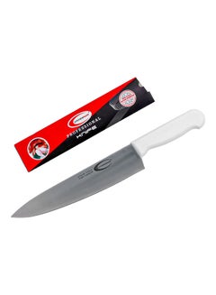 Buy KitchenMark Professional Chef Knife with Easy Grip Handle for Meat Cutting and Multi Purpose Use Silver & White 25cm in UAE