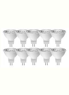 Buy Pack of 10 LED MR16 Lamp, 220V, 5.5W, GU5.3, 6500K Cool Daylight 50mm in UAE