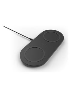 Buy 10W Dual Wireless Charging Pad Black in Saudi Arabia