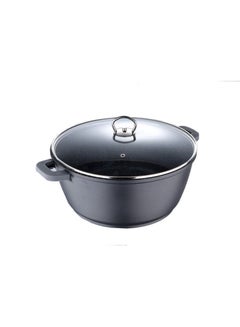 Buy Classic Novum Non-Stick Induction Bottom Casserole With Lid Black/Clear 44cm in UAE