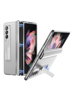 Buy Kickstand Magnetic Phone Case For Samsung Galaxy Z Fold 3 5G Silver in UAE