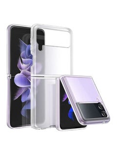 Buy Shockproof Non-Slip Protective Case Cover For Samsung Galaxy Z Flip 3 5G Clear in UAE