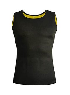 اشتري Waist Trainer Vest For Weightloss Hot Neoprene Corset Body Shaper Zipper Sauna Tank Top Workout Shirt Black في مصر