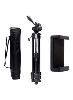 Buy T590 Travel Tripod With Mobile Holder And Carrying Bag Black in UAE