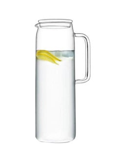 Buy Heat Resistant Borosilicated Water Jug With Lid Clear 1500ml in UAE