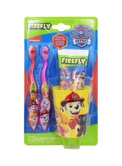 اشتري Paw Patrol 2 Toothbrushes, Beaker And Toothpaste Red/Yellow/Pink 194grams في الامارات