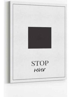 Buy Button Stop Never Framed Canvas Wall Art Multicolour 40 x 60cm in Saudi Arabia