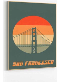 Buy San Francisco Framed Canvas Wall Art Multicolour 60 x 80cm in Saudi Arabia