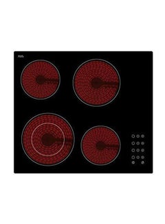 Buy Ceramic Hob Schott Glass 9 Stage Power Sensor Touch Auto Safety Switch MCHF645 Black/Red in UAE