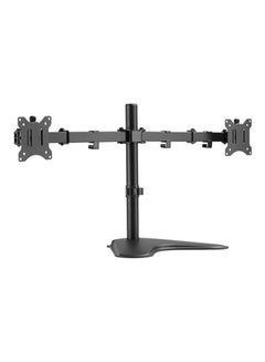 Buy Articulating Dual Monitor Desk Stand Black in UAE