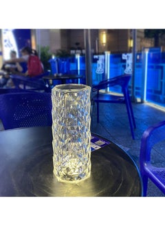 اشتري LED  Crystal Diamond Table Lamp   Night Light  With 16 Colour شفاف 21سم في مصر