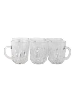 Buy Glass Kharshofa Tea Set 6 Pieces Clear 390grams in Egypt