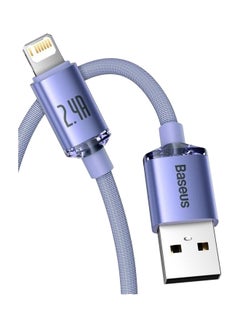 اشتري كابل كريستال شاين سيريس للشحن ومزامنة البيانات بتصميم مضفر بمنفذ USB-A إلى Lightning (بطول 1.2 م) مناسب لأبل آي باد وآيربودز وآيفون 13/ 12/ 11/ 11 برو/ 11 برو ماكس/ XS/ XS ماكس/ XR/ X/ 8SE/ 8/ 8 بلس والكثير غير ذلك. أرجواني في الامارات