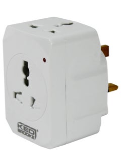 Buy 3-way Us Multi Adaptor White 200grams in UAE