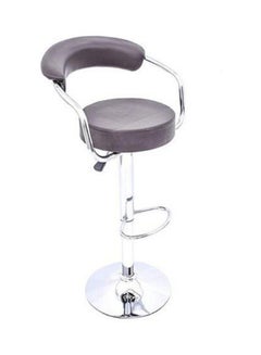 Buy Adjustable Bar Stool Brown/Silver 49x49x70cm in Saudi Arabia