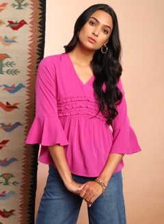 Buy Casual Top Dark Pink in UAE