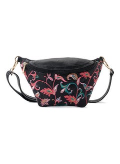 Buy Solid Leather Crossbody Bag Black in Egypt