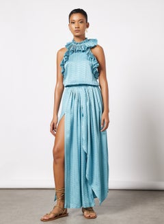 اشتري Rimba Silk Dress Blue في الامارات