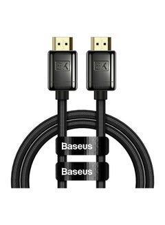 Buy Nylon Braided 8K HDMI Cable With 1M Ultra HD High-Speed For MacBook 2021 Pro PS5, PS4, Nintendo Switch, Samsung TV Black in UAE