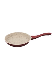 اشتري Granite Coated Die Cast Aluminium Fry Pan 24cm (DGDN FP24M), Granite Coated Body, Uniform Heat Distribution, Scratch & Abrasion Resistant, Oven Safe, Corrosion Resistant, Dishwasher Safe, High-Grade Die Cast Aluminium Maroon/White 24cm في السعودية