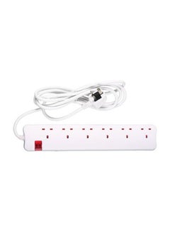 اشتري 6-Socket Power Extension Cord White 3meter في السعودية