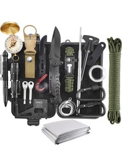 اشتري 22-Piece Professional Survival Gear Equipment Tools Set 17x10x5cm في الامارات