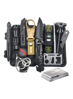 Buy 12-Piece Professional Survival Gear Equipment Tools Set 17x10x5cm in UAE