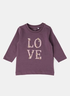 Buy Baby Love Print T-Shirt Purple in UAE